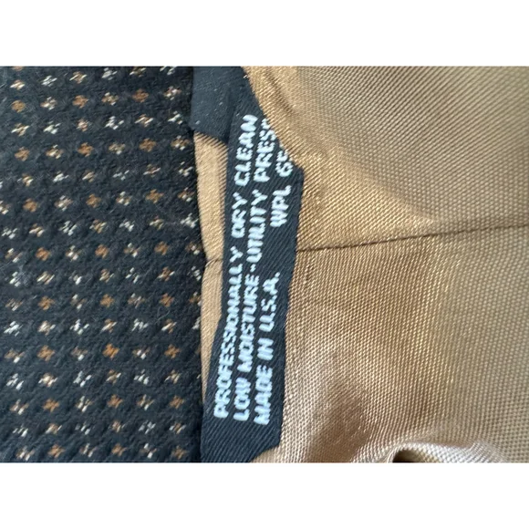 Men's H. John's tweed Overcoat Suit jacket44L/ cuffed pants W36x30L black Brown - Picture 7 of 13